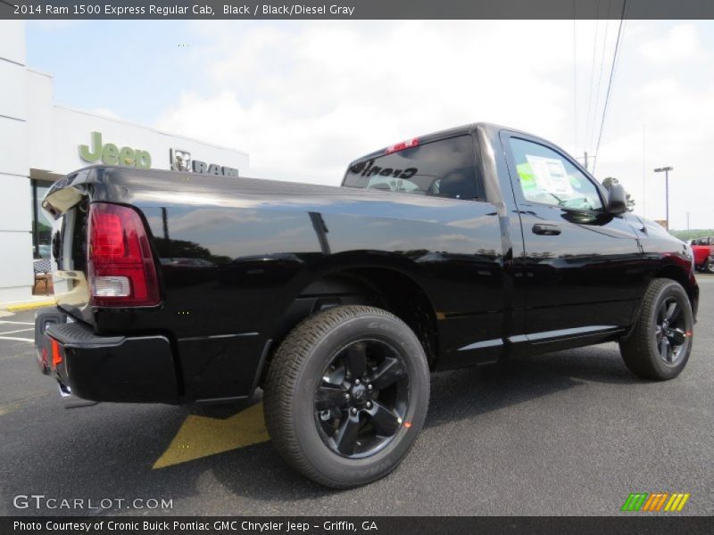 Black / Black/Diesel Gray 2014 Ram 1500 Express Regular Cab