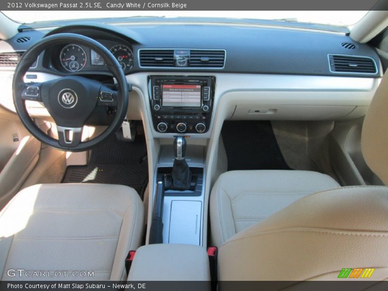 Candy White / Cornsilk Beige 2012 Volkswagen Passat 2.5L SE