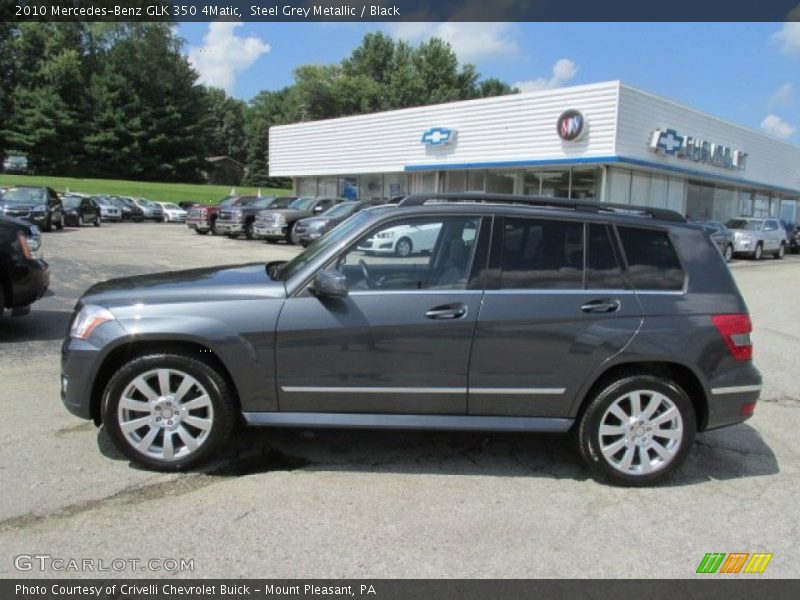 Steel Grey Metallic / Black 2010 Mercedes-Benz GLK 350 4Matic