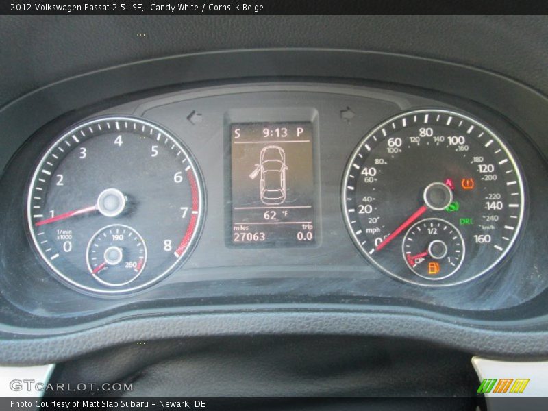 Candy White / Cornsilk Beige 2012 Volkswagen Passat 2.5L SE