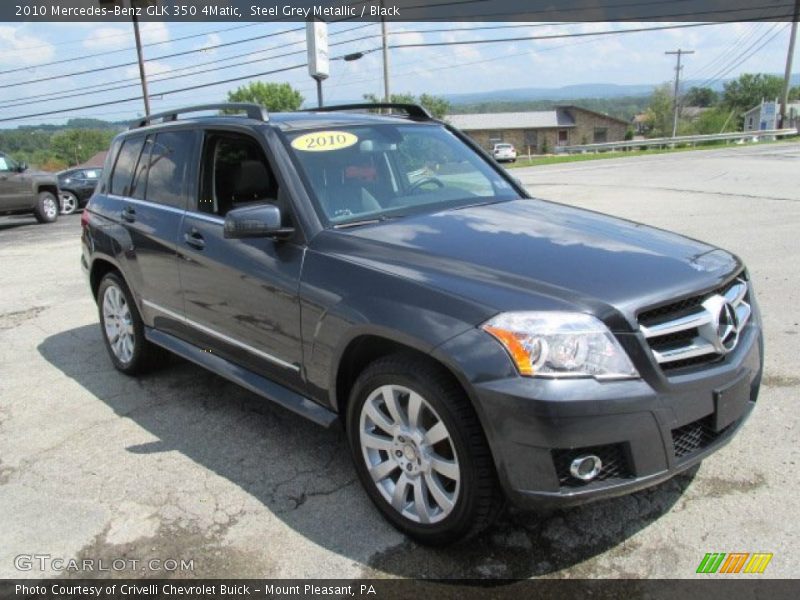 Steel Grey Metallic / Black 2010 Mercedes-Benz GLK 350 4Matic