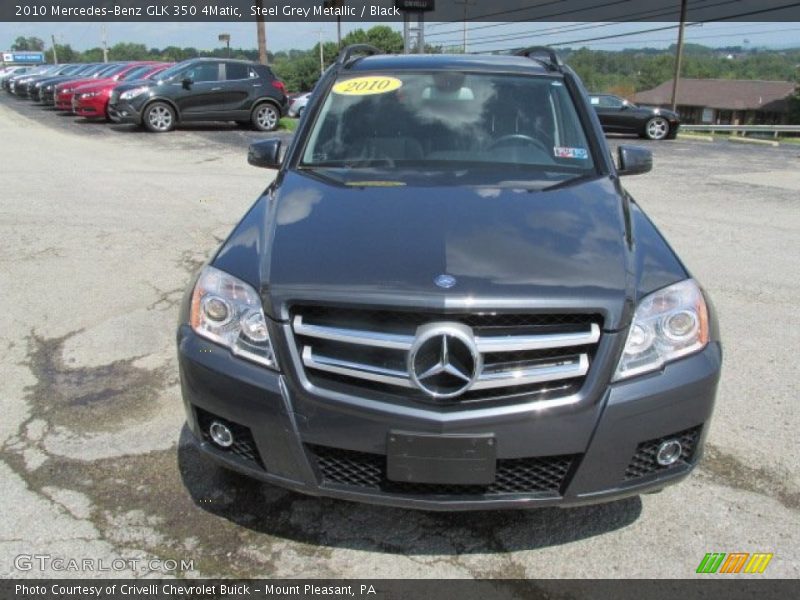 Steel Grey Metallic / Black 2010 Mercedes-Benz GLK 350 4Matic