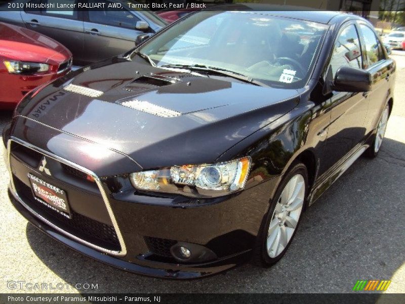 Tarmac Black Pearl / Black 2010 Mitsubishi Lancer RALLIART AWD