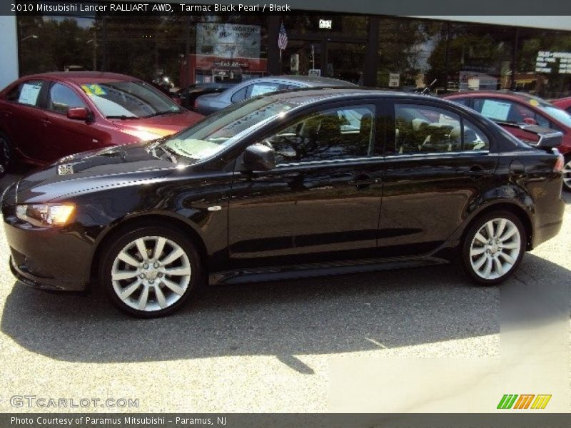 Tarmac Black Pearl / Black 2010 Mitsubishi Lancer RALLIART AWD