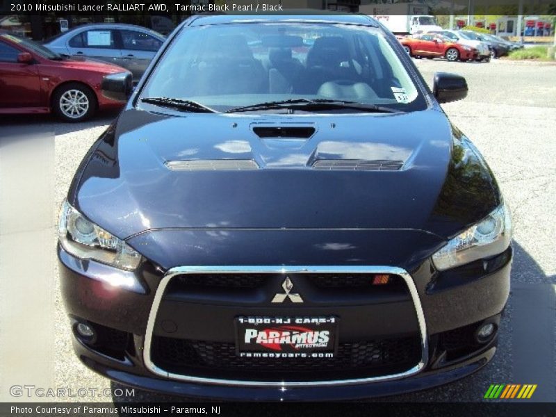 Tarmac Black Pearl / Black 2010 Mitsubishi Lancer RALLIART AWD