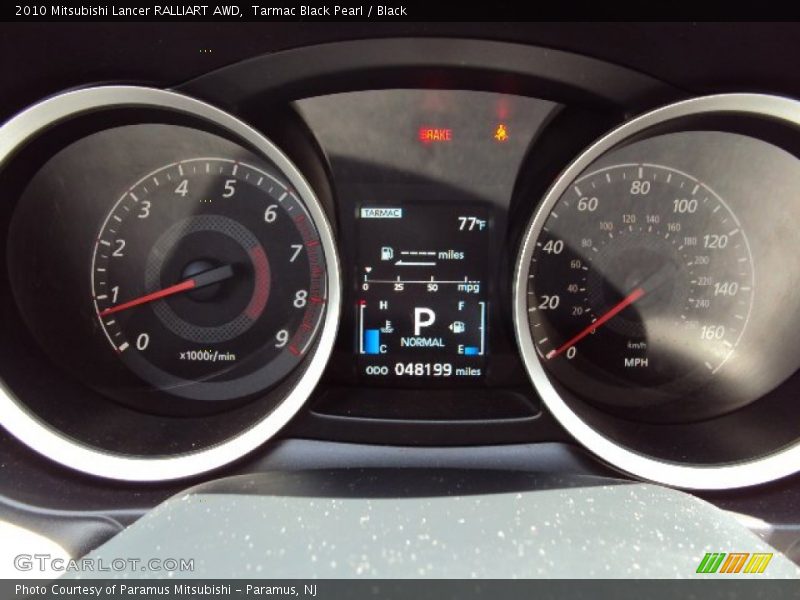 Tarmac Black Pearl / Black 2010 Mitsubishi Lancer RALLIART AWD