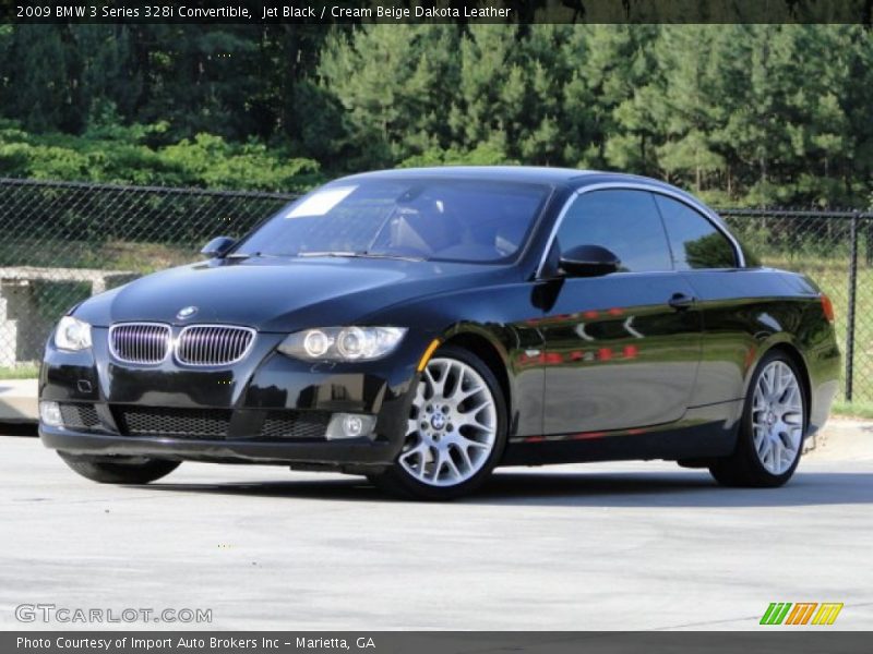 Jet Black / Cream Beige Dakota Leather 2009 BMW 3 Series 328i Convertible