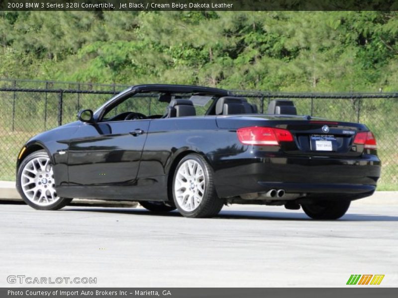 Jet Black / Cream Beige Dakota Leather 2009 BMW 3 Series 328i Convertible