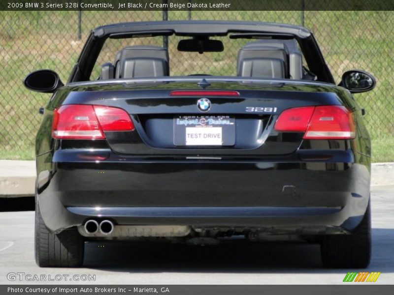 Jet Black / Cream Beige Dakota Leather 2009 BMW 3 Series 328i Convertible