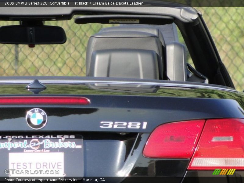 Jet Black / Cream Beige Dakota Leather 2009 BMW 3 Series 328i Convertible