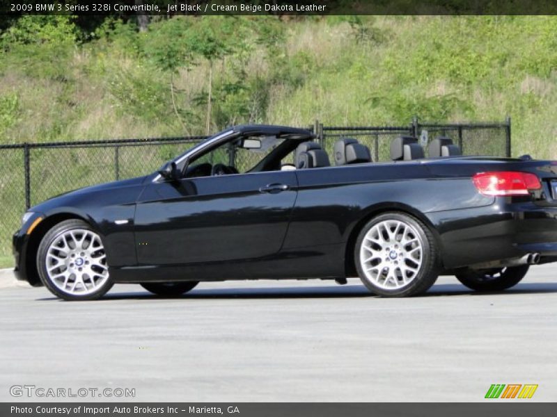 Jet Black / Cream Beige Dakota Leather 2009 BMW 3 Series 328i Convertible