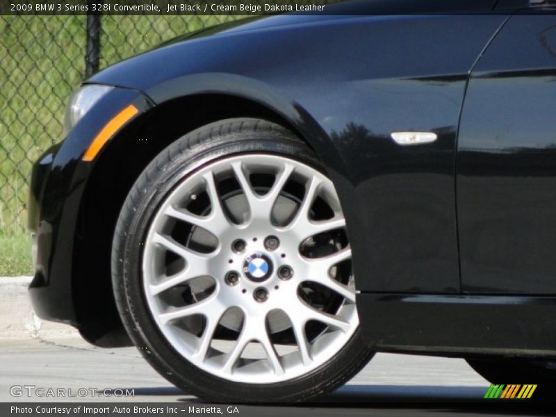 Jet Black / Cream Beige Dakota Leather 2009 BMW 3 Series 328i Convertible