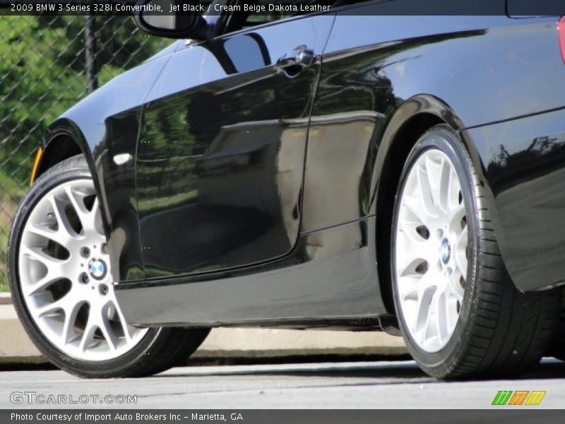 Jet Black / Cream Beige Dakota Leather 2009 BMW 3 Series 328i Convertible