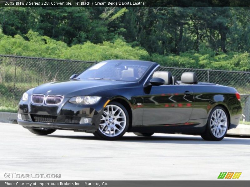 Jet Black / Cream Beige Dakota Leather 2009 BMW 3 Series 328i Convertible