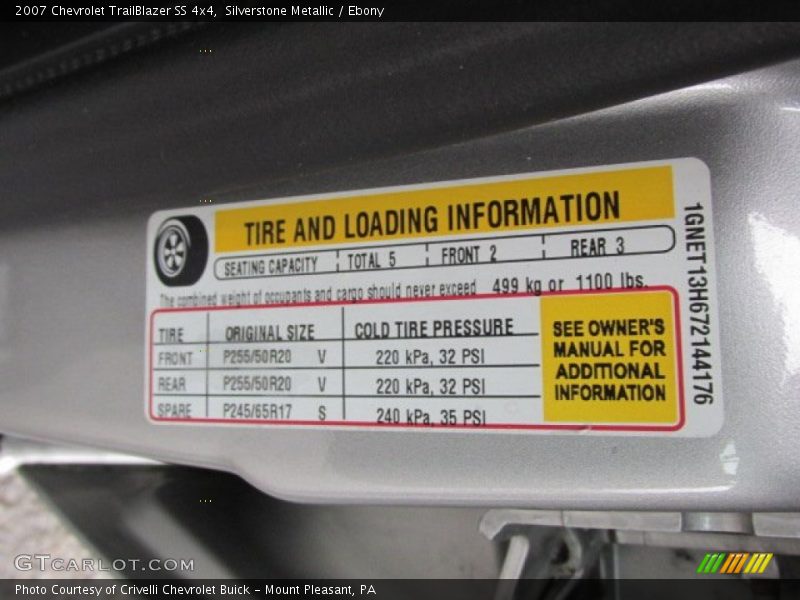 Silverstone Metallic / Ebony 2007 Chevrolet TrailBlazer SS 4x4