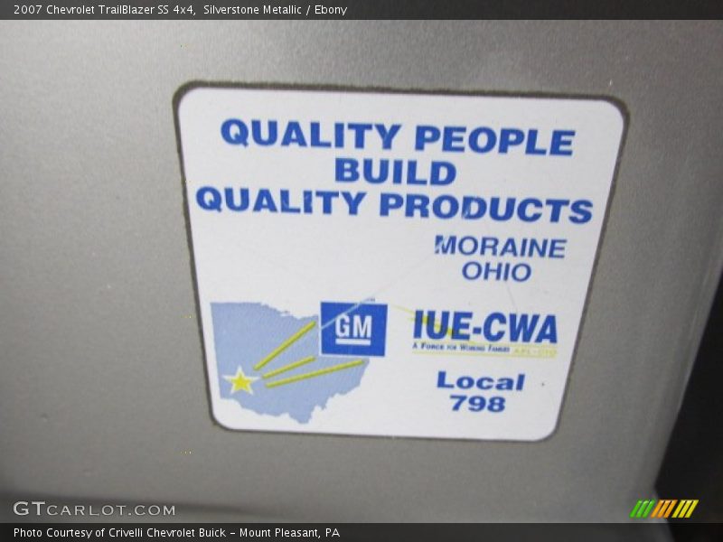 Silverstone Metallic / Ebony 2007 Chevrolet TrailBlazer SS 4x4