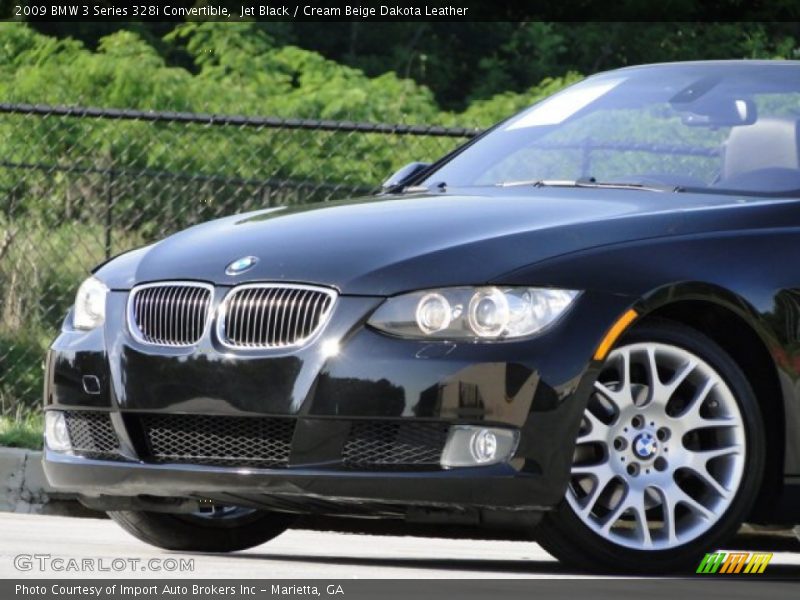 Jet Black / Cream Beige Dakota Leather 2009 BMW 3 Series 328i Convertible
