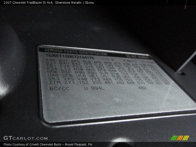 Silverstone Metallic / Ebony 2007 Chevrolet TrailBlazer SS 4x4