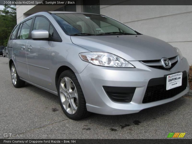 Sunlight Silver / Black 2008 Mazda MAZDA5 Sport