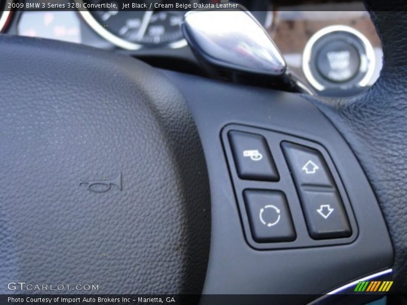 Jet Black / Cream Beige Dakota Leather 2009 BMW 3 Series 328i Convertible