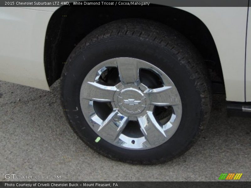 White Diamond Tricoat / Cocoa/Mahogany 2015 Chevrolet Suburban LTZ 4WD