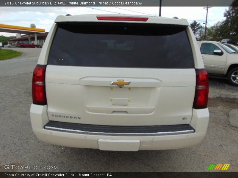 White Diamond Tricoat / Cocoa/Mahogany 2015 Chevrolet Suburban LTZ 4WD