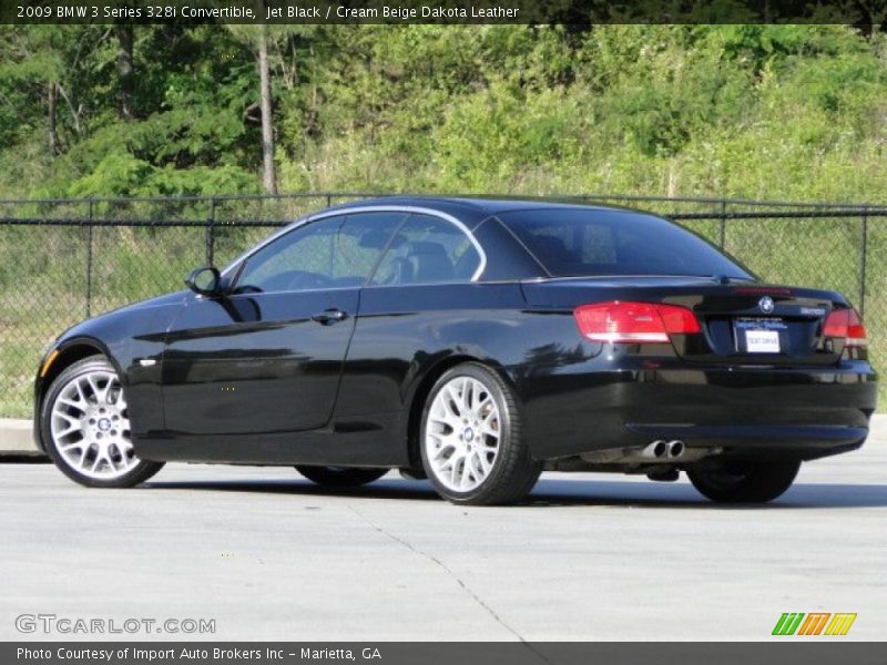 Jet Black / Cream Beige Dakota Leather 2009 BMW 3 Series 328i Convertible