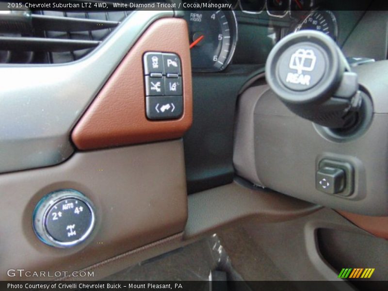 White Diamond Tricoat / Cocoa/Mahogany 2015 Chevrolet Suburban LTZ 4WD