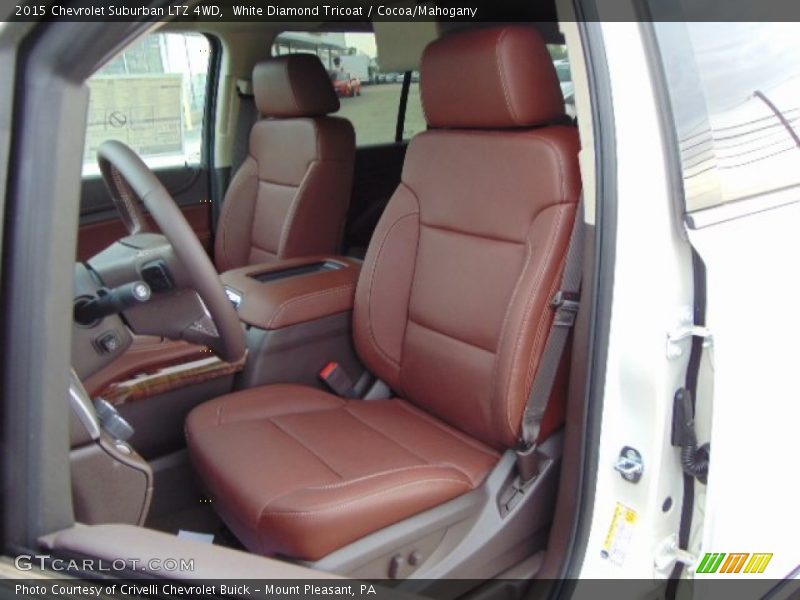 White Diamond Tricoat / Cocoa/Mahogany 2015 Chevrolet Suburban LTZ 4WD