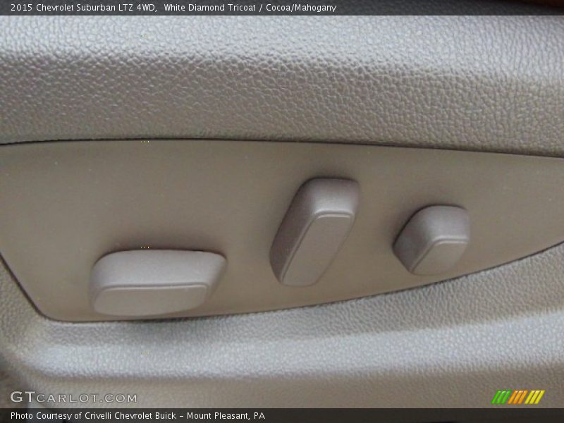 White Diamond Tricoat / Cocoa/Mahogany 2015 Chevrolet Suburban LTZ 4WD