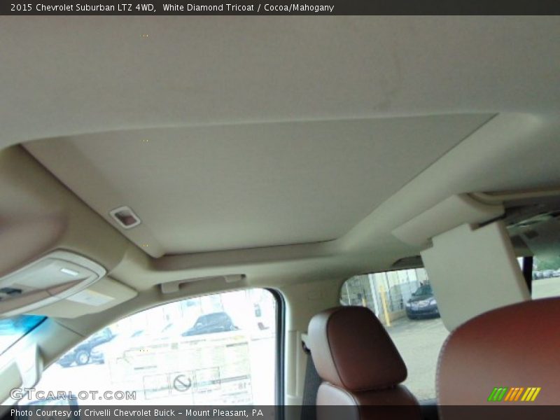 White Diamond Tricoat / Cocoa/Mahogany 2015 Chevrolet Suburban LTZ 4WD