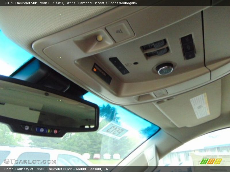 White Diamond Tricoat / Cocoa/Mahogany 2015 Chevrolet Suburban LTZ 4WD