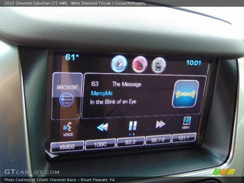 White Diamond Tricoat / Cocoa/Mahogany 2015 Chevrolet Suburban LTZ 4WD