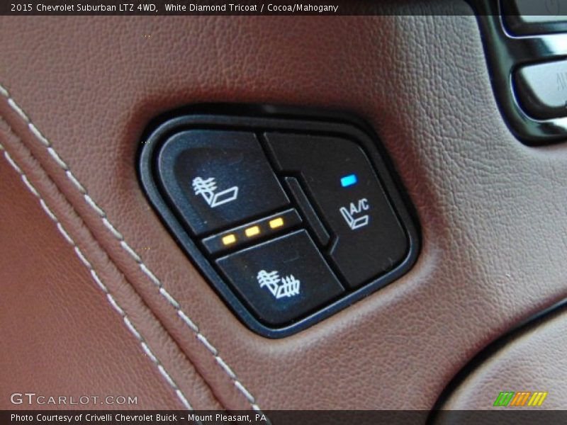 White Diamond Tricoat / Cocoa/Mahogany 2015 Chevrolet Suburban LTZ 4WD