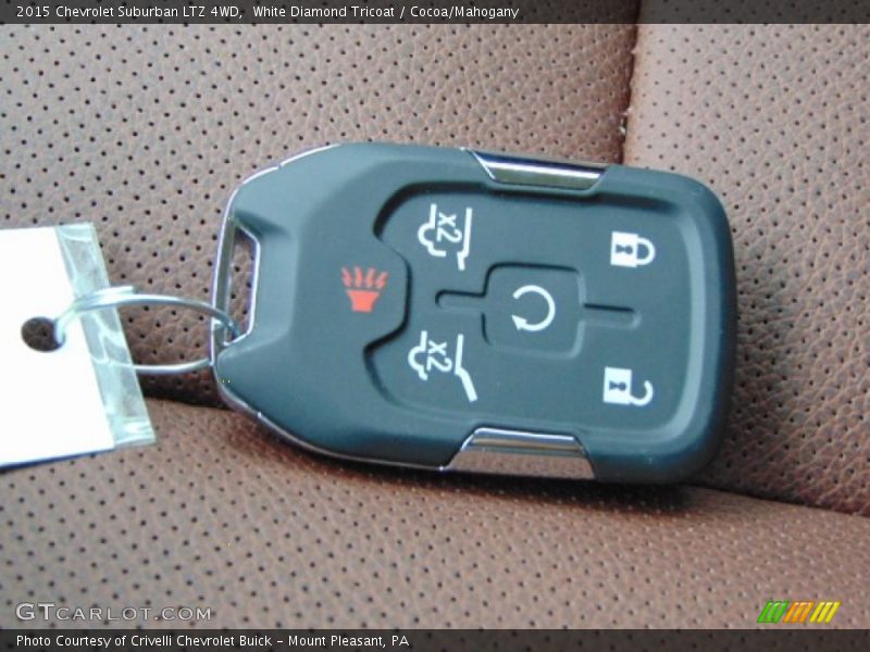 White Diamond Tricoat / Cocoa/Mahogany 2015 Chevrolet Suburban LTZ 4WD