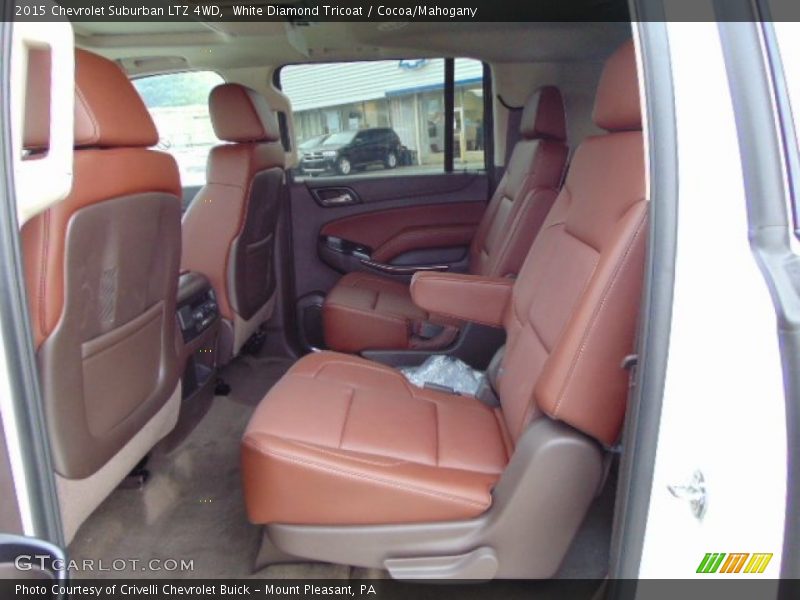 White Diamond Tricoat / Cocoa/Mahogany 2015 Chevrolet Suburban LTZ 4WD