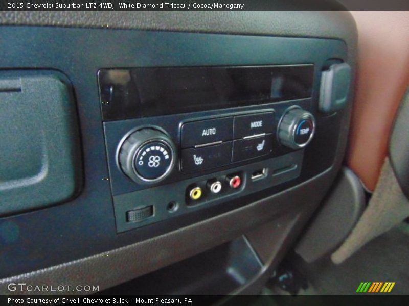 White Diamond Tricoat / Cocoa/Mahogany 2015 Chevrolet Suburban LTZ 4WD