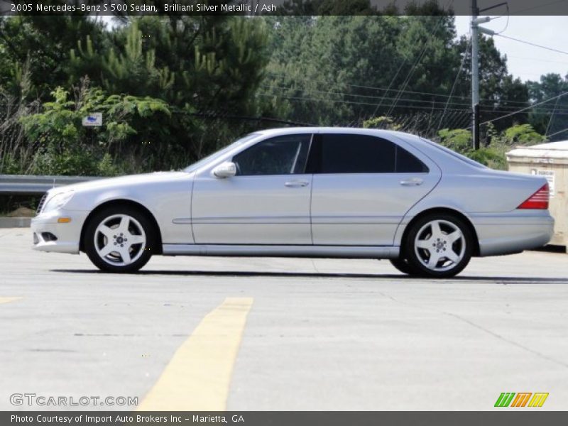 Brilliant Silver Metallic / Ash 2005 Mercedes-Benz S 500 Sedan