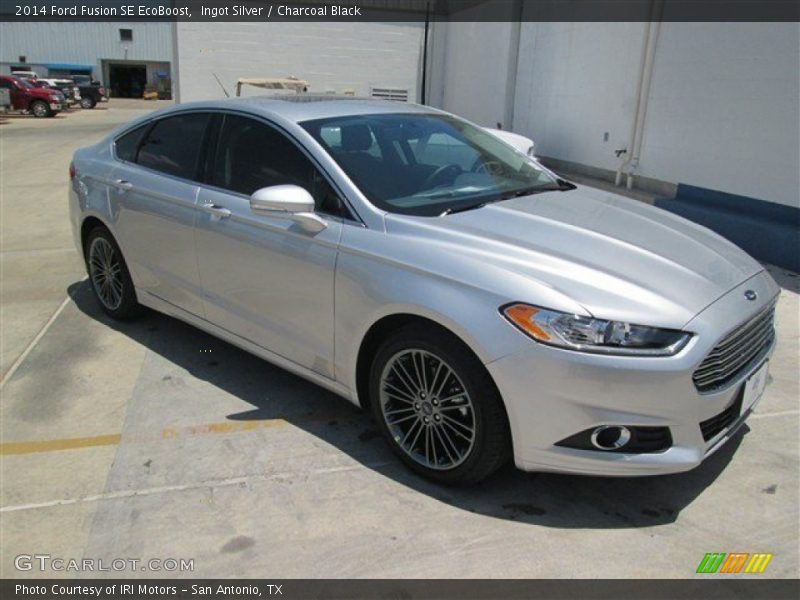 Ingot Silver / Charcoal Black 2014 Ford Fusion SE EcoBoost