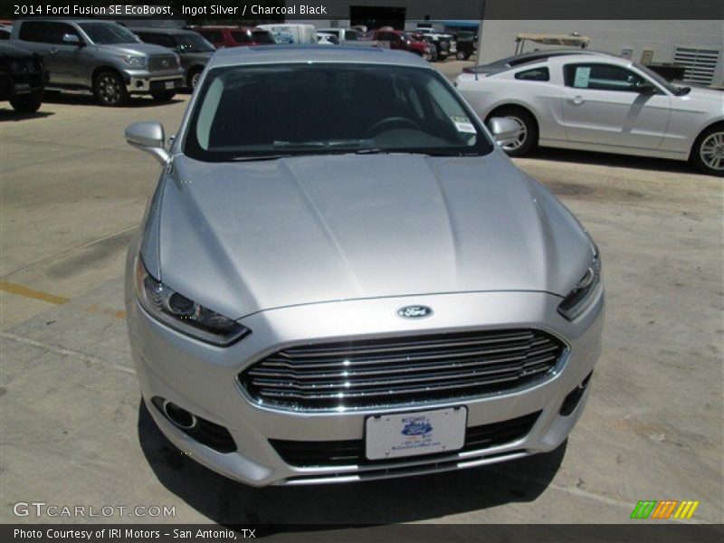 Ingot Silver / Charcoal Black 2014 Ford Fusion SE EcoBoost