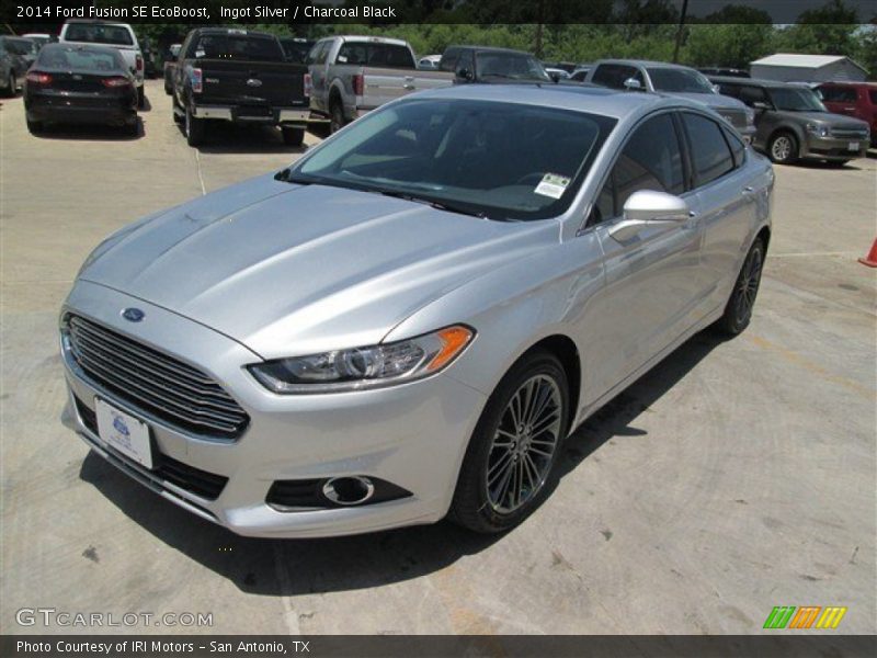 Ingot Silver / Charcoal Black 2014 Ford Fusion SE EcoBoost