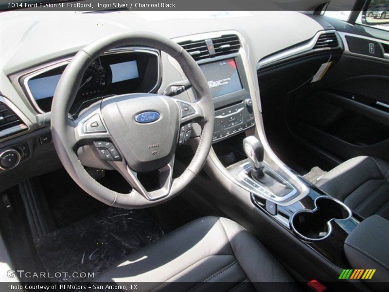 Ingot Silver / Charcoal Black 2014 Ford Fusion SE EcoBoost