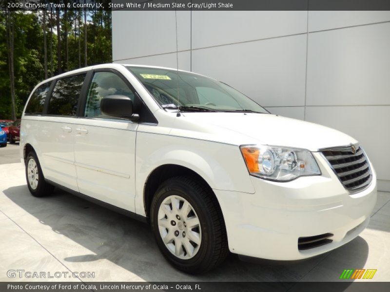 Stone White / Medium Slate Gray/Light Shale 2009 Chrysler Town & Country LX