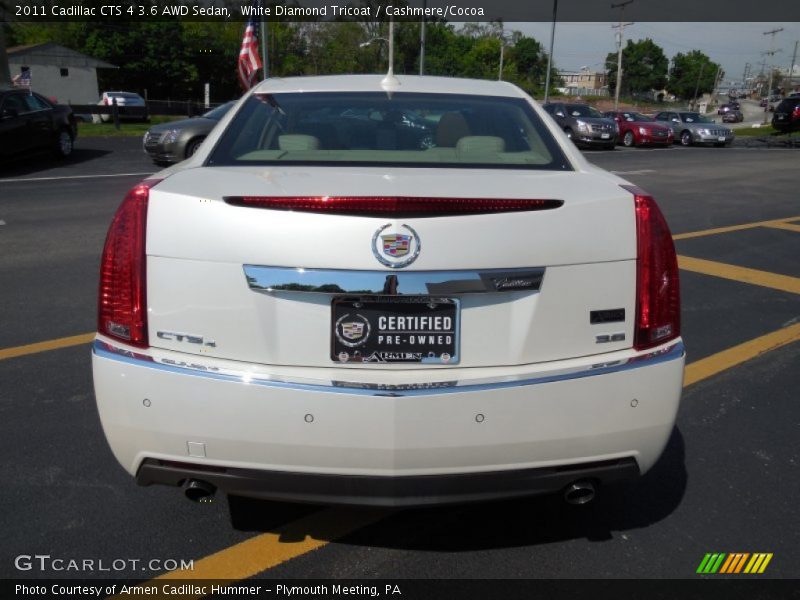 White Diamond Tricoat / Cashmere/Cocoa 2011 Cadillac CTS 4 3.6 AWD Sedan