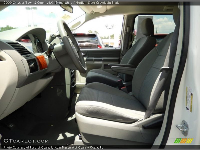 Stone White / Medium Slate Gray/Light Shale 2009 Chrysler Town & Country LX