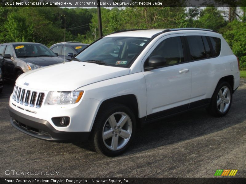 Bright White / Dark Slate Gray/Light Pebble Beige 2011 Jeep Compass 2.4 Limited 4x4