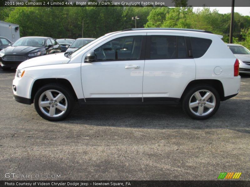 Bright White / Dark Slate Gray/Light Pebble Beige 2011 Jeep Compass 2.4 Limited 4x4