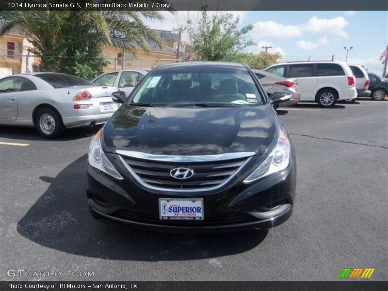 Phantom Black Metallic / Gray 2014 Hyundai Sonata GLS
