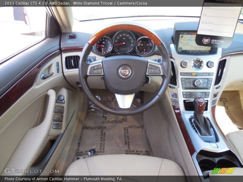 White Diamond Tricoat / Cashmere/Cocoa 2011 Cadillac CTS 4 3.6 AWD Sedan