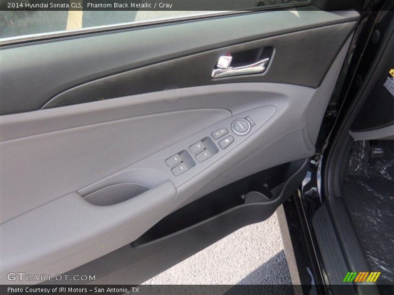 Phantom Black Metallic / Gray 2014 Hyundai Sonata GLS
